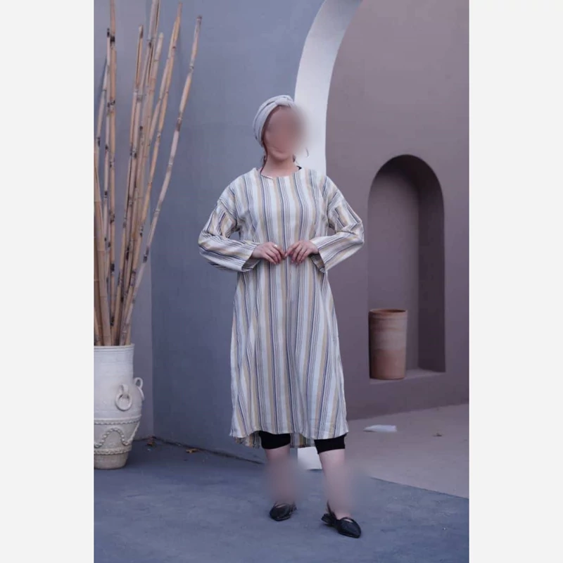 کفتان یقه گرد راه راه لنین